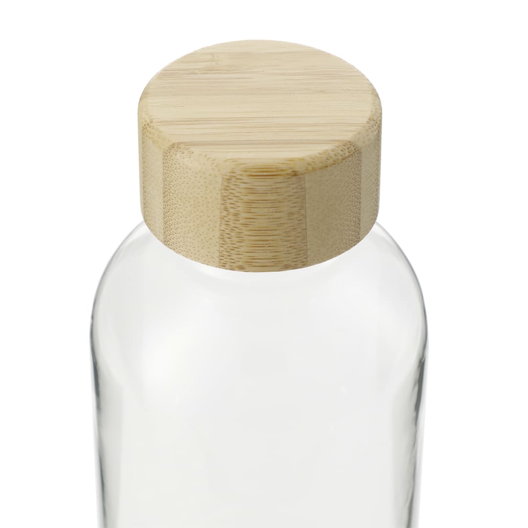Sona 22oz RPET Bottle w/ FSC&#174; 100% Bamboo lid - SM-6924 Clear