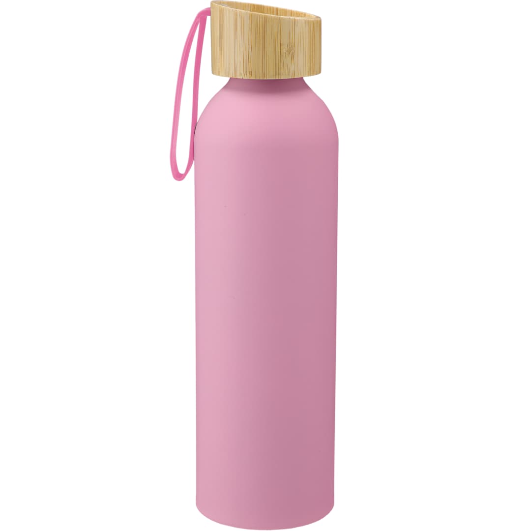 Ryze Aluminum Bottle 22 oz w/ FSC&#174; 100% Bamboo Lid - SM-6928 Pink