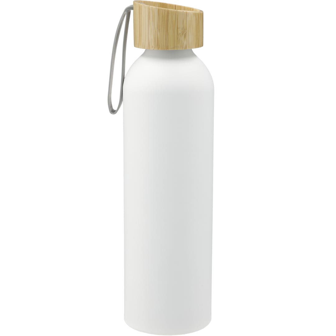 Ryze Aluminum Bottle 22 oz w/ FSC&#174; 100% Bamboo Lid - SM-6928 White