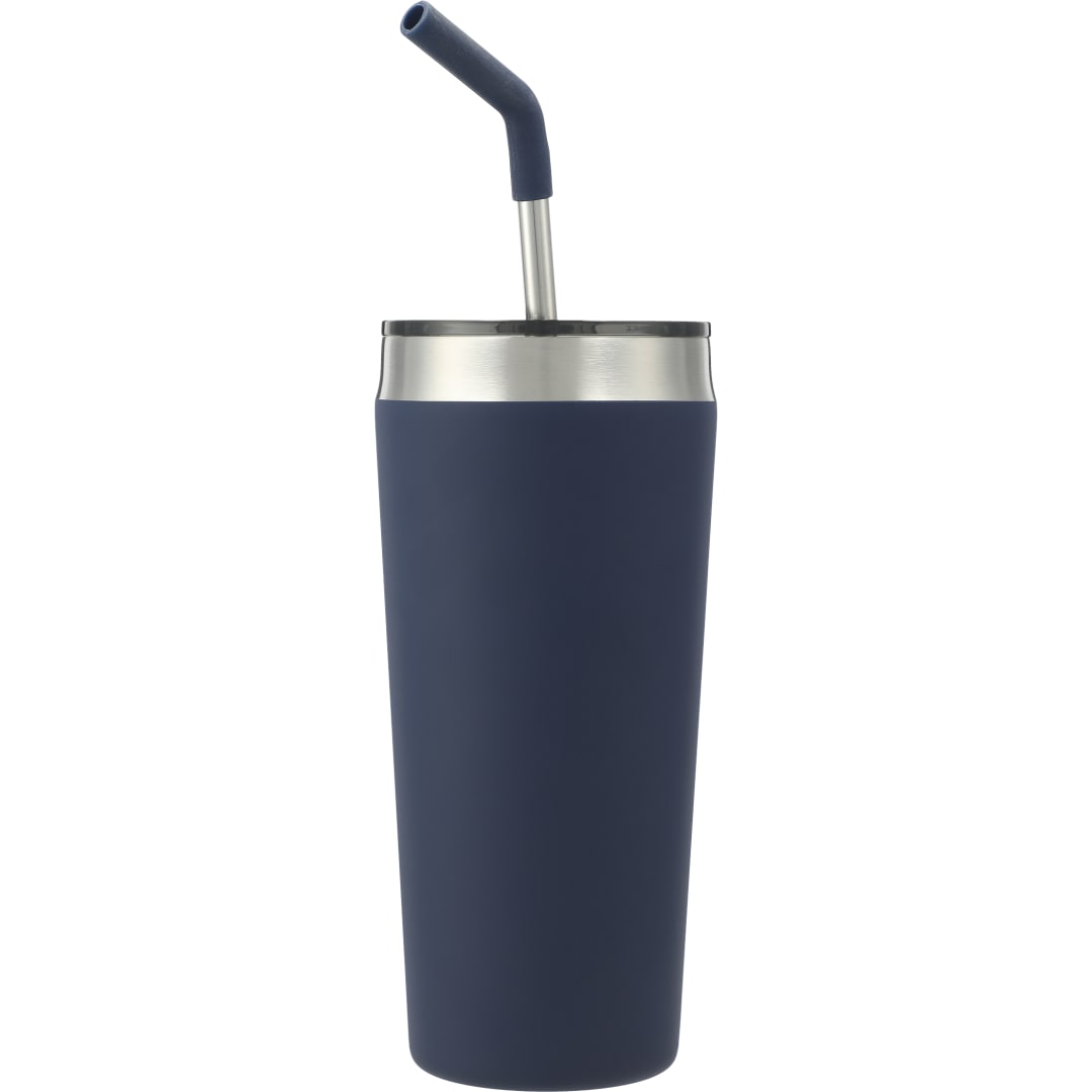 Faye 20oz Vacuum Tumbler w/ SS Straw - SM-6946 Blue
