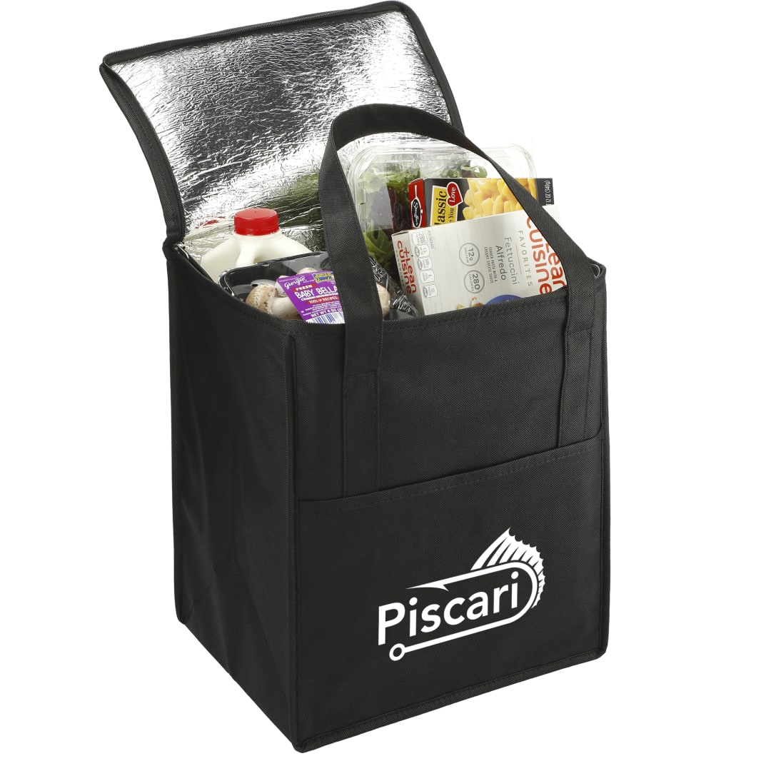 Hercules Flat Top Insulated Grocery Tote - SM-7430 Black