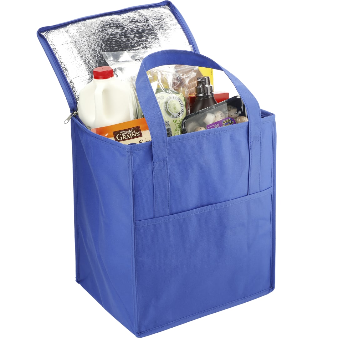Hercules Flat Top Insulated Grocery Tote - SM-7430 Blue