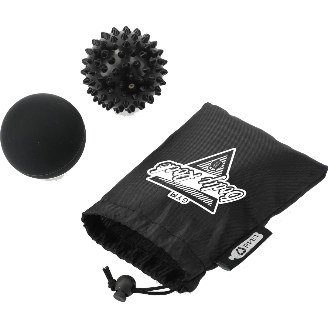 Oasis 2 Piece Massage Ball Set - SM-7664 Black