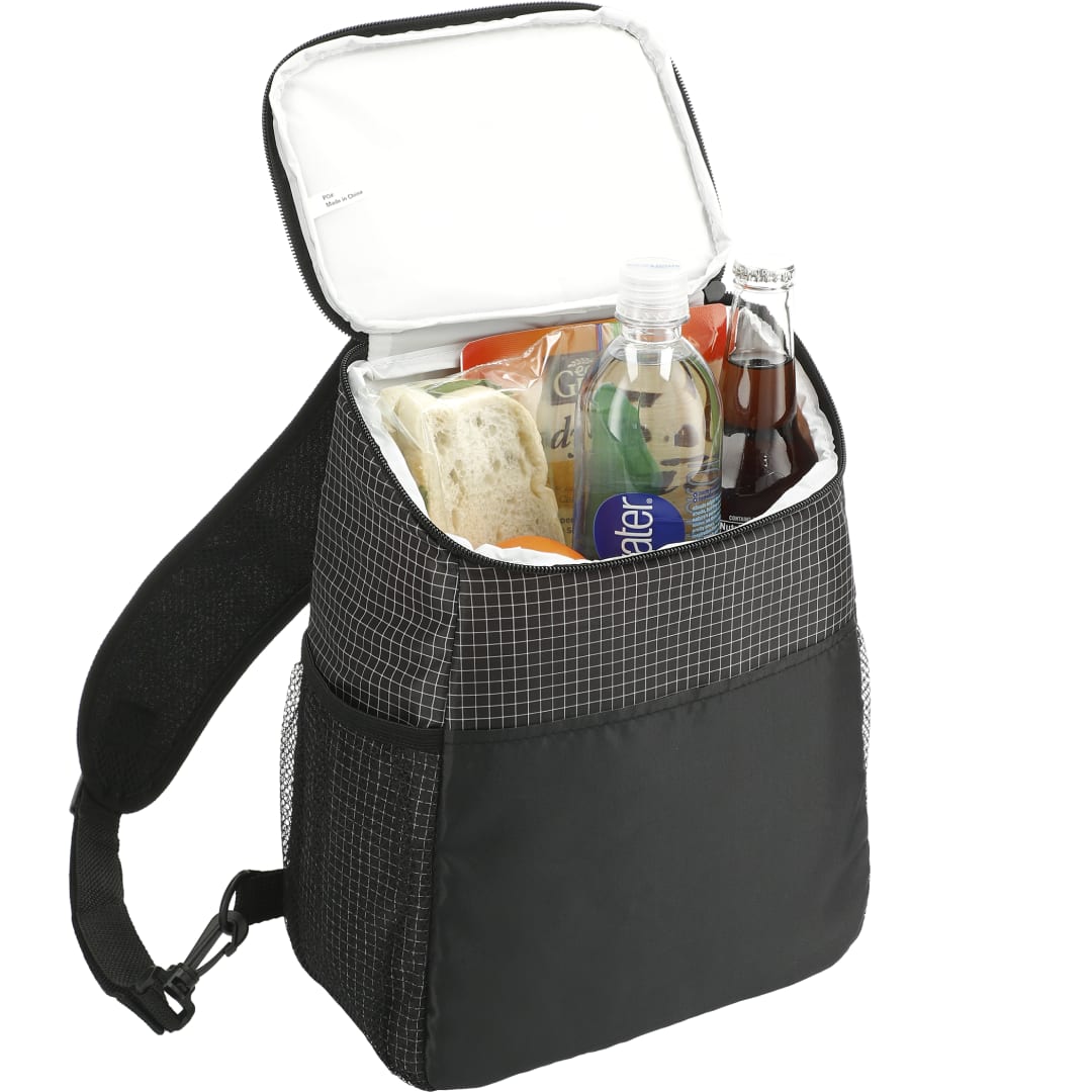 Grid Sling 12 Can Cooler - SM-7937 Black