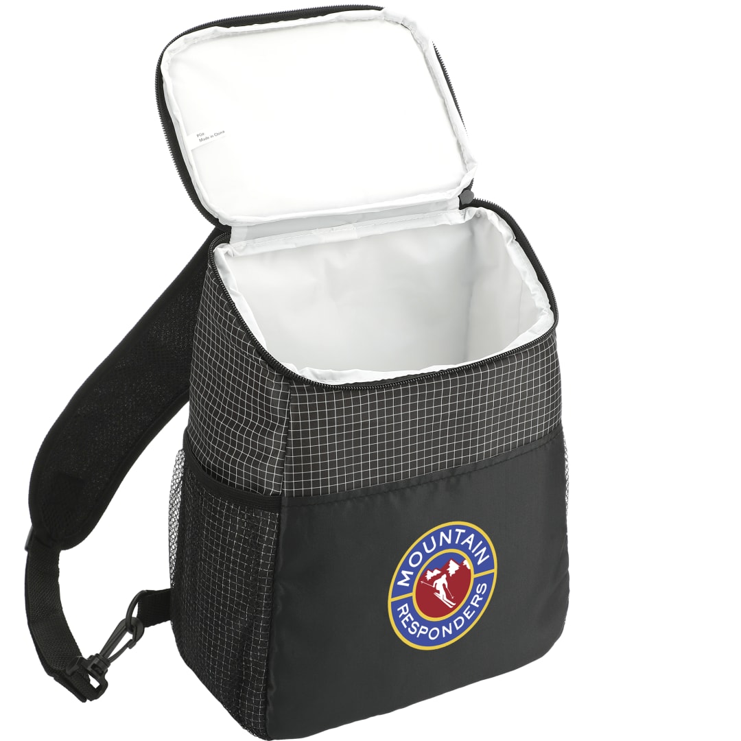 Grid Sling 12 Can Cooler - SM-7937 Black