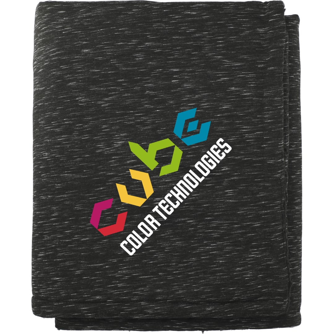 Heathered Sherpa Blanket - SM-8730 Black