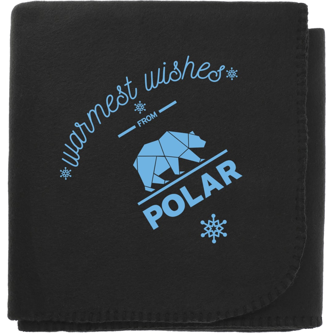 100% Recycled PET Fleece Blanket - SM-8798 Black