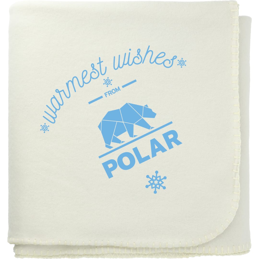 100% Recycled PET Fleece Blanket - SM-8798 Tan