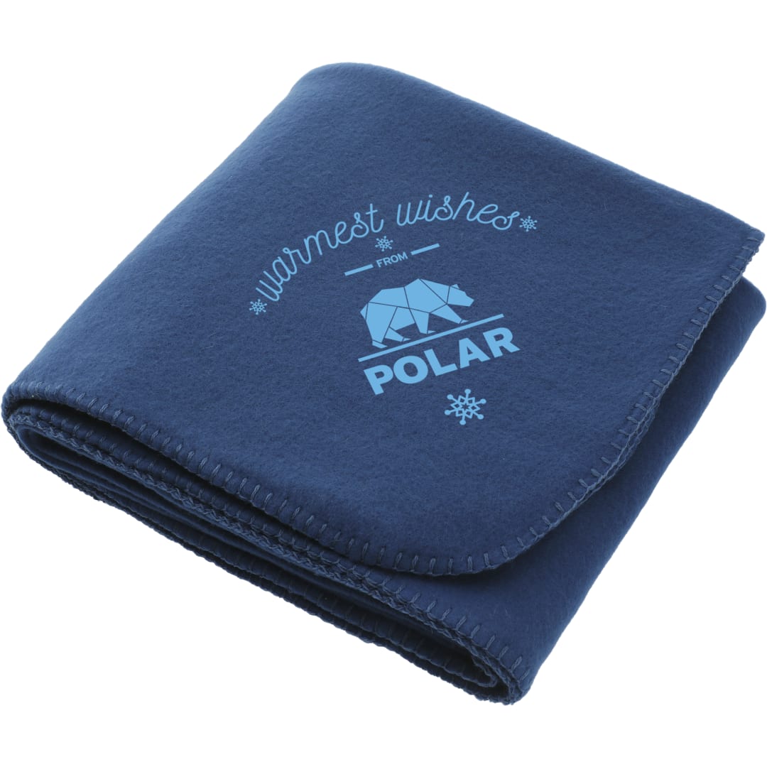 100% Recycled PET Fleece Blanket - SM-8798 Blue