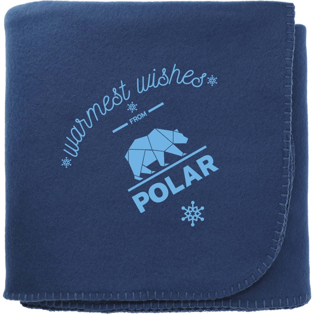 100% Recycled PET Fleece Blanket - SM-8798 Blue
