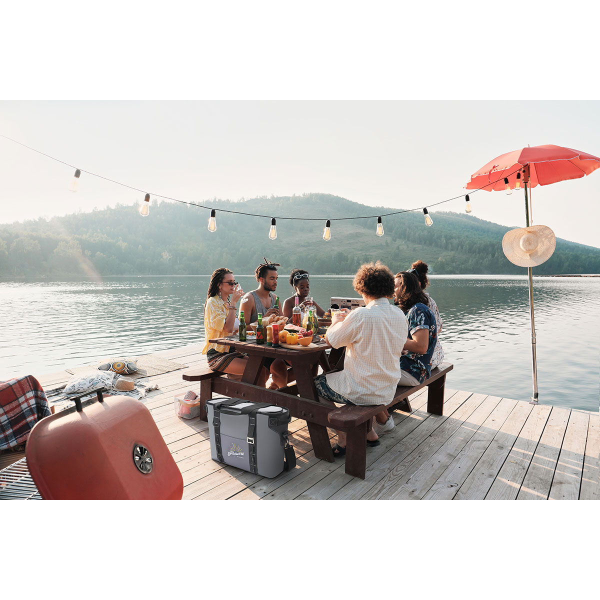 Urban Peak Urban Peak® Waterproof 24 Can Hinge Asher Cooler - CB174 Gray