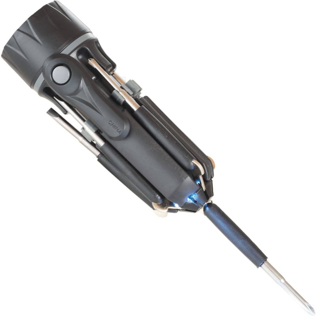 Spidey 8-In-1 Screwdriver Flashlight - 1430-28 Black