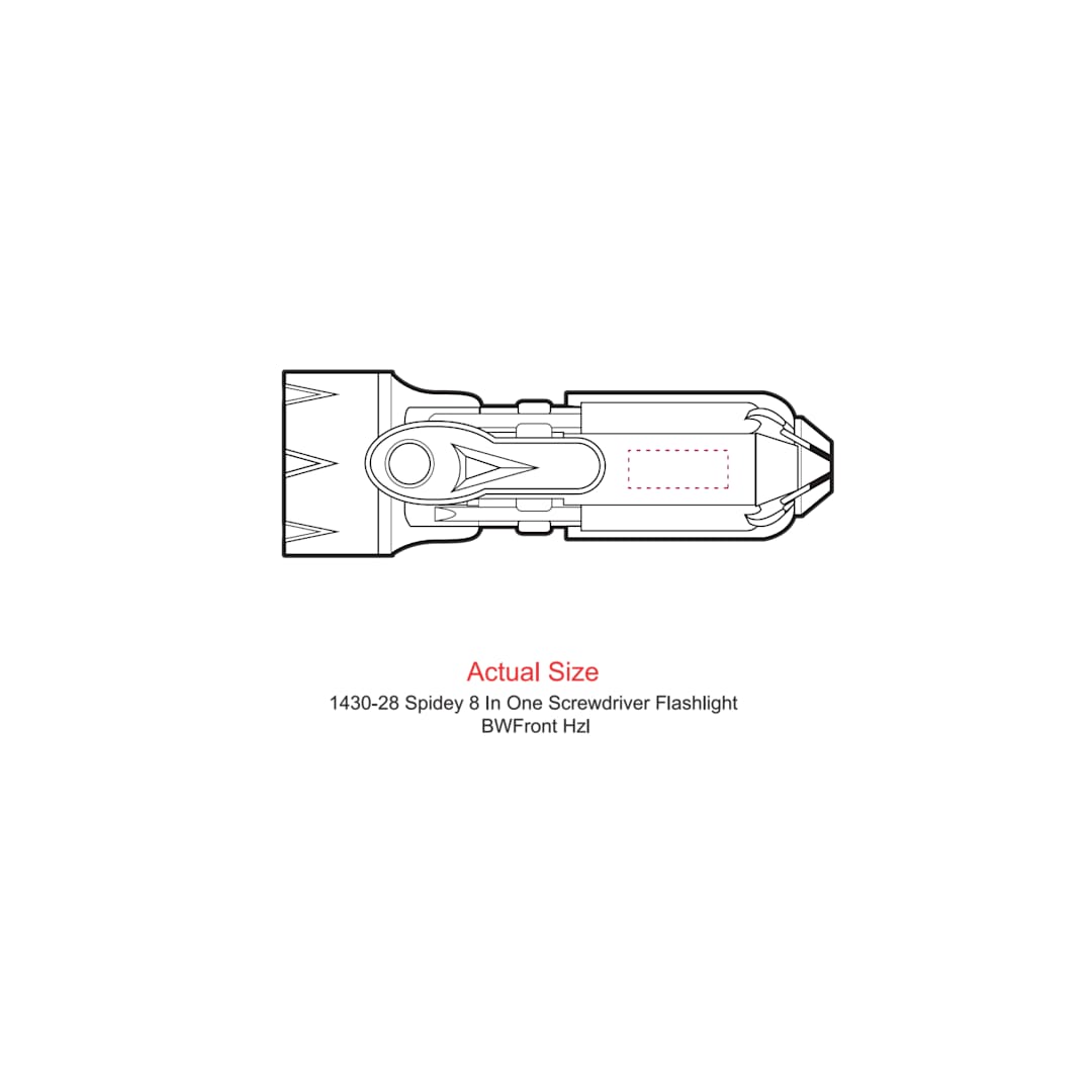 Spidey 8-In-1 Screwdriver Flashlight - 1430-28 Black