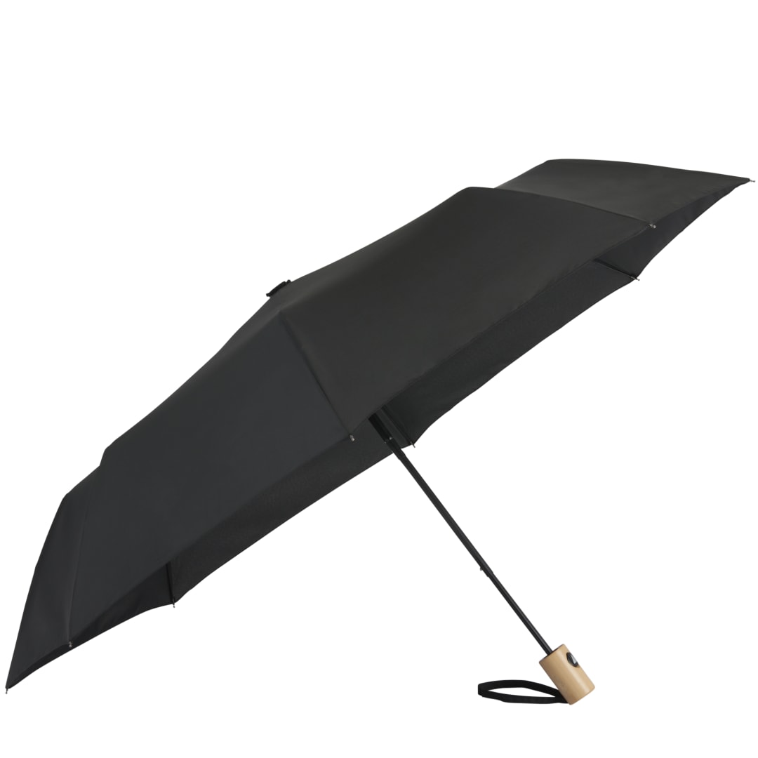 42" Recycled Folding Auto Open Umbrella - 5050-01 Black