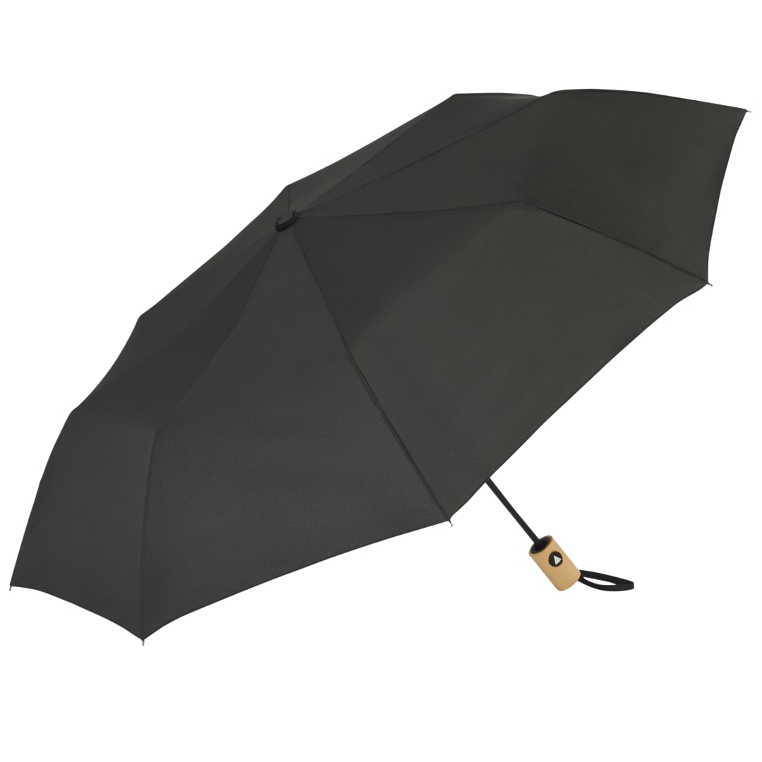 42" Recycled Folding Auto Open Umbrella - 5050-01 Black