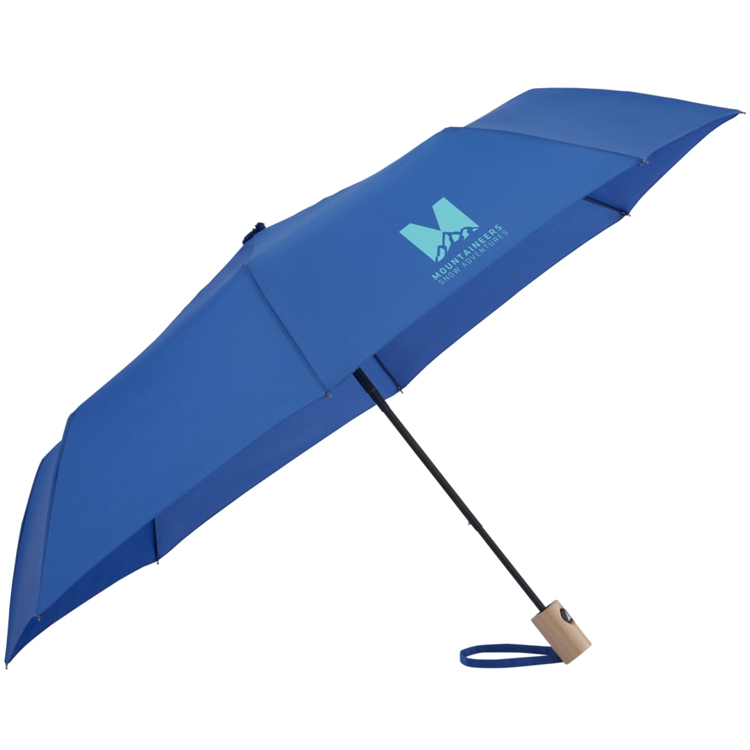 42" Recycled Folding Auto Open Umbrella - 5050-01 Blue
