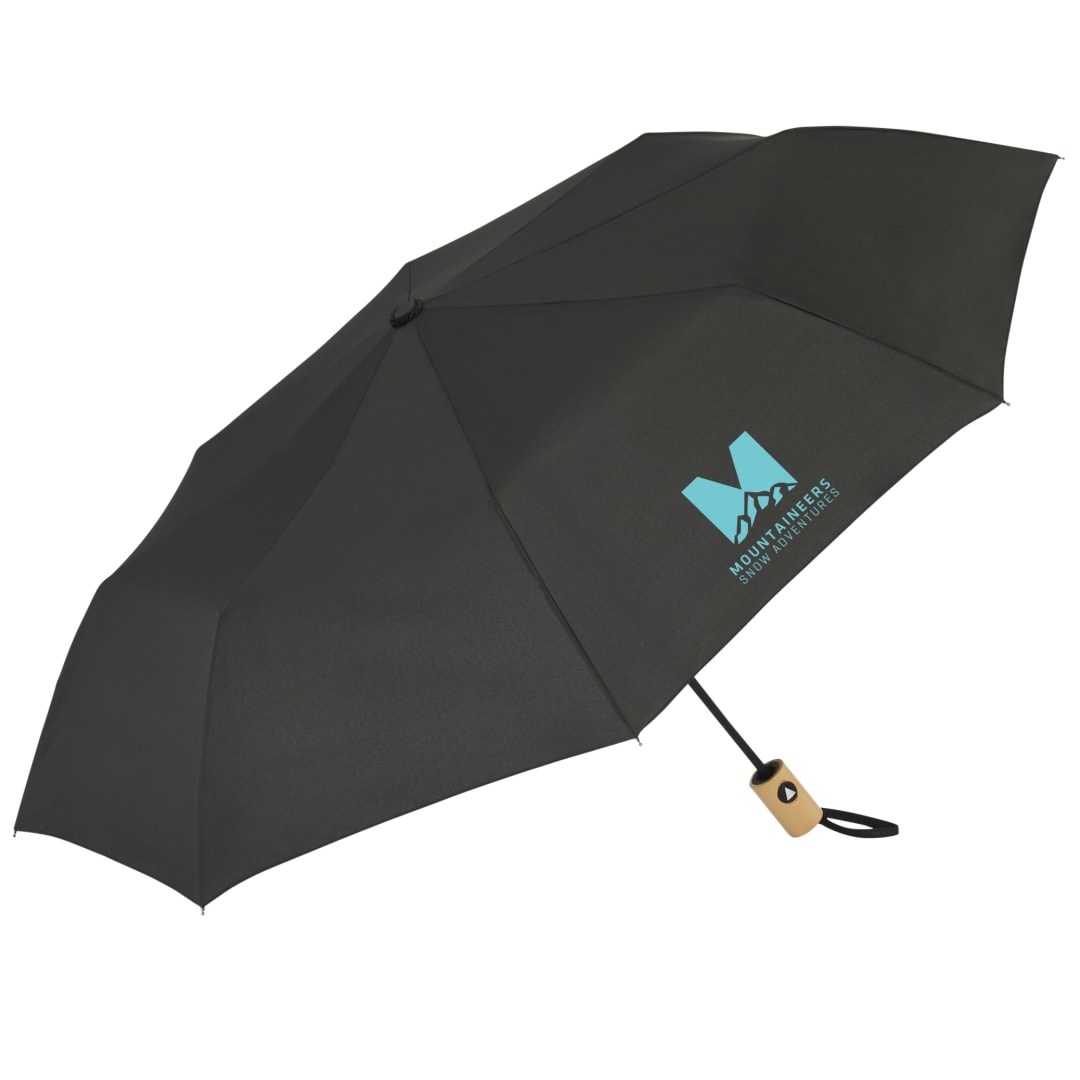 42" Recycled Folding Auto Open Umbrella - 5050-01 Black