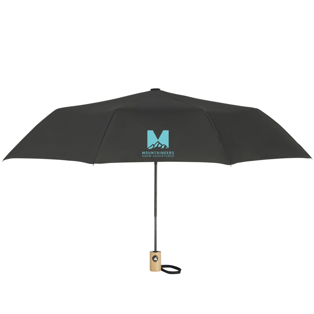 42" Recycled Folding Auto Open Umbrella - 5050-01 Black