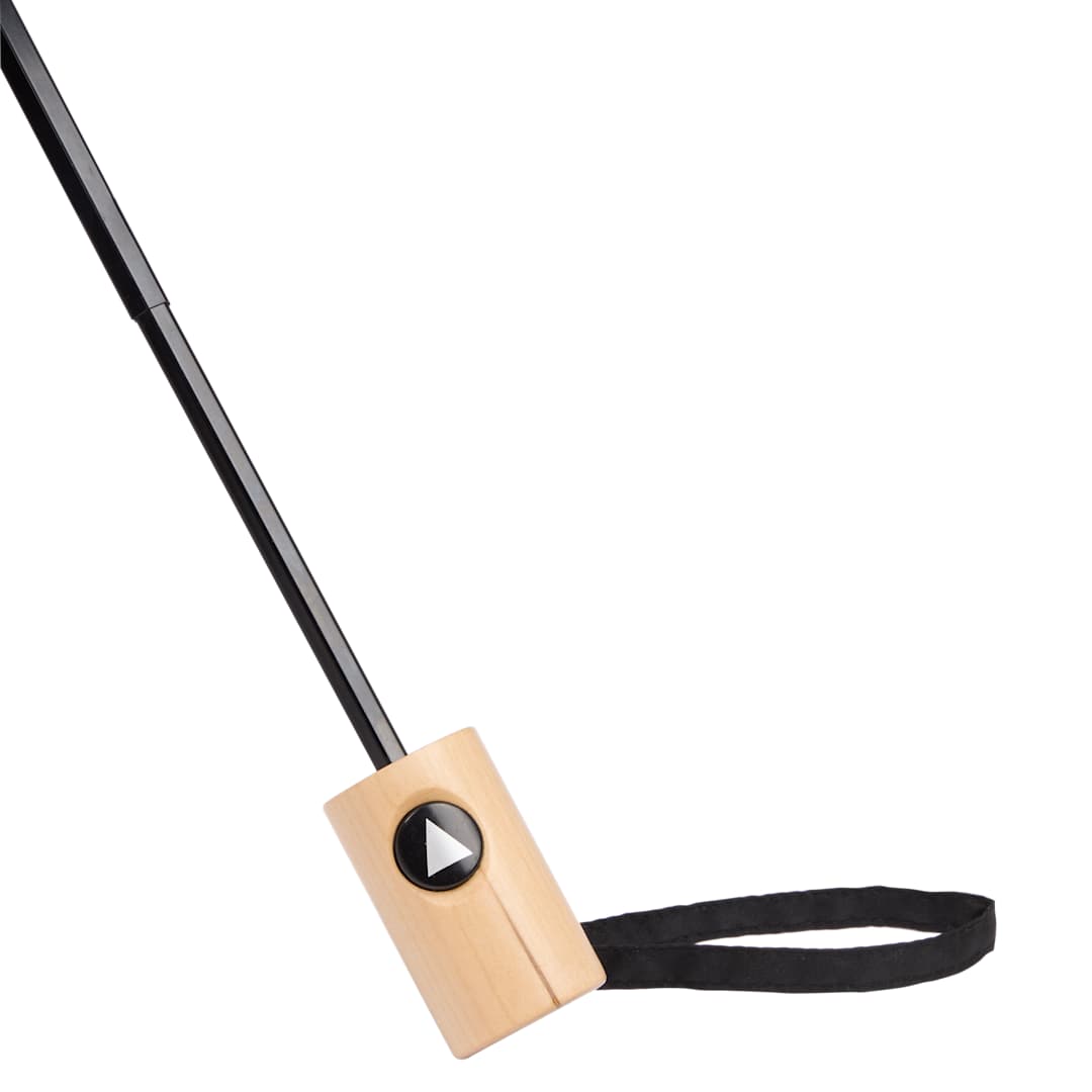 42" Recycled Folding Auto Open Umbrella - 5050-01 Black