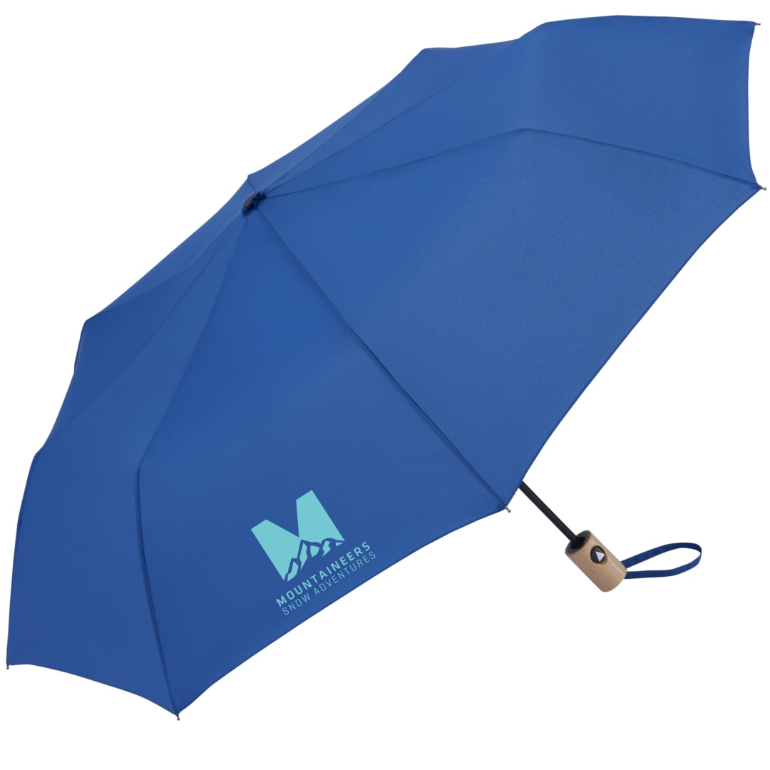 42" Recycled Folding Auto Open Umbrella - 5050-01 Blue