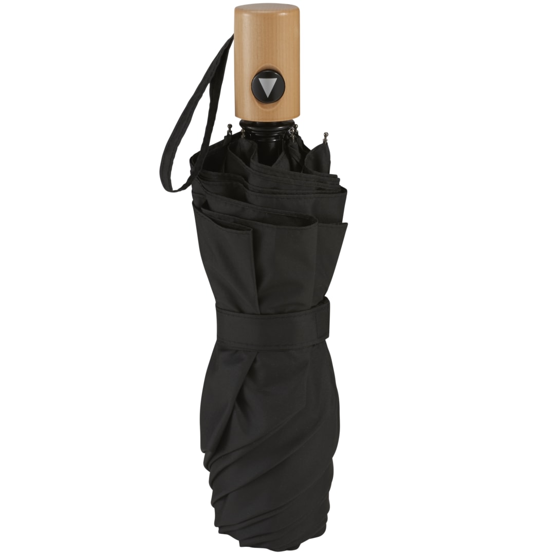 42" Recycled Folding Auto Open Umbrella - 5050-01 Black