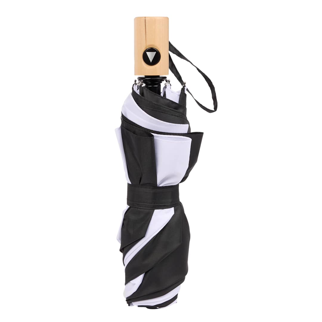 42" Recycled Folding Auto Open Umbrella - 5050-01 Black
