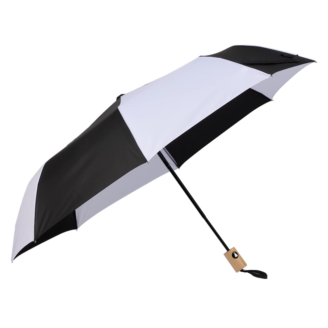 42" Recycled Folding Auto Open Umbrella - 5050-01 Black