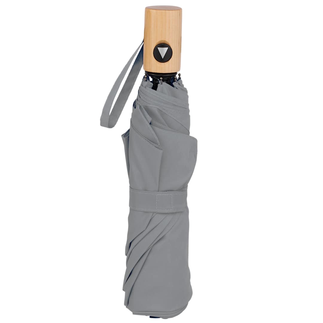 42" Recycled Folding Auto Open Umbrella - 5050-01 Gray