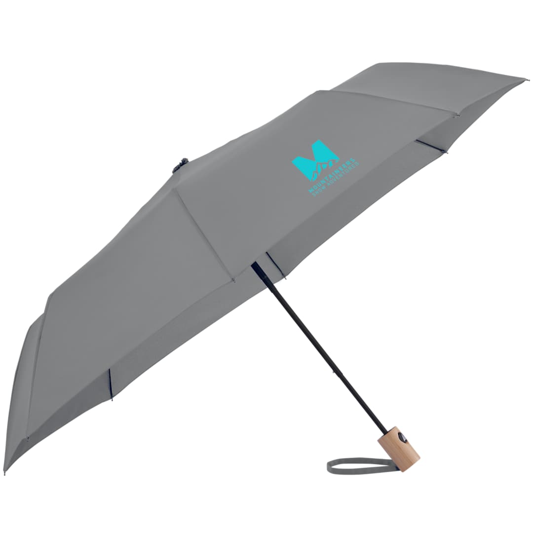 42" Recycled Folding Auto Open Umbrella - 5050-01 Gray
