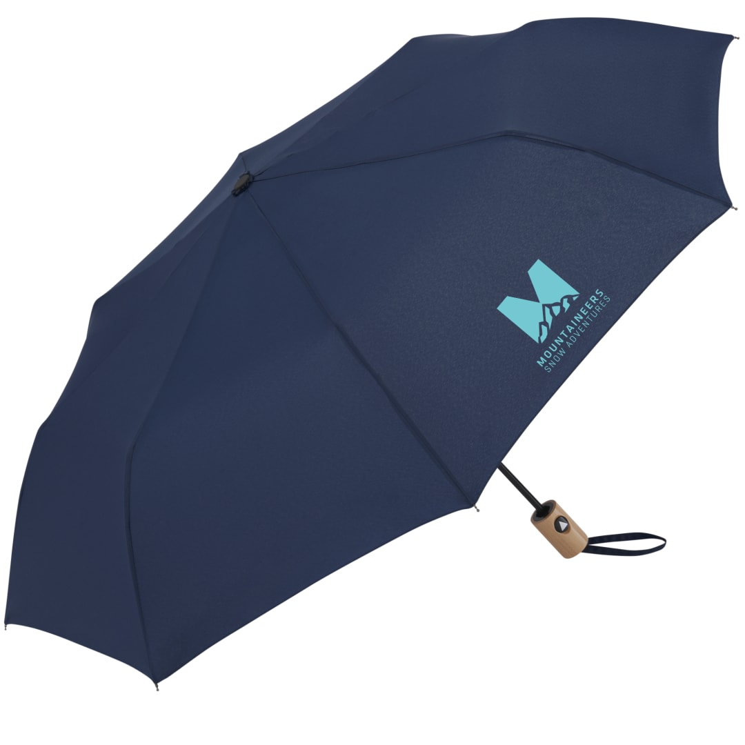 42" Recycled Folding Auto Open Umbrella - 5050-01 Blue