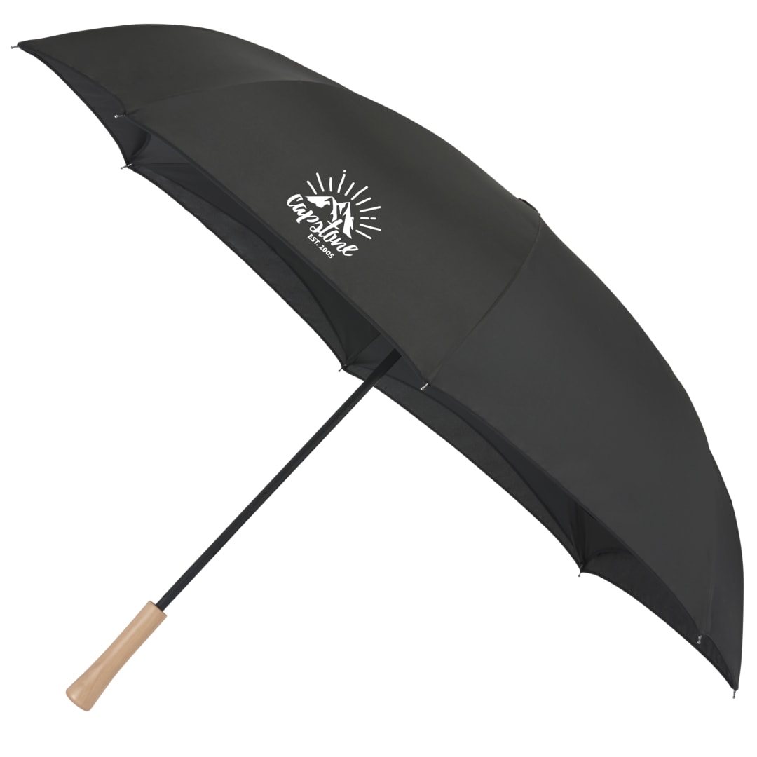 48" Recycled Manual Inversion Umbrella - 5050-03 Black