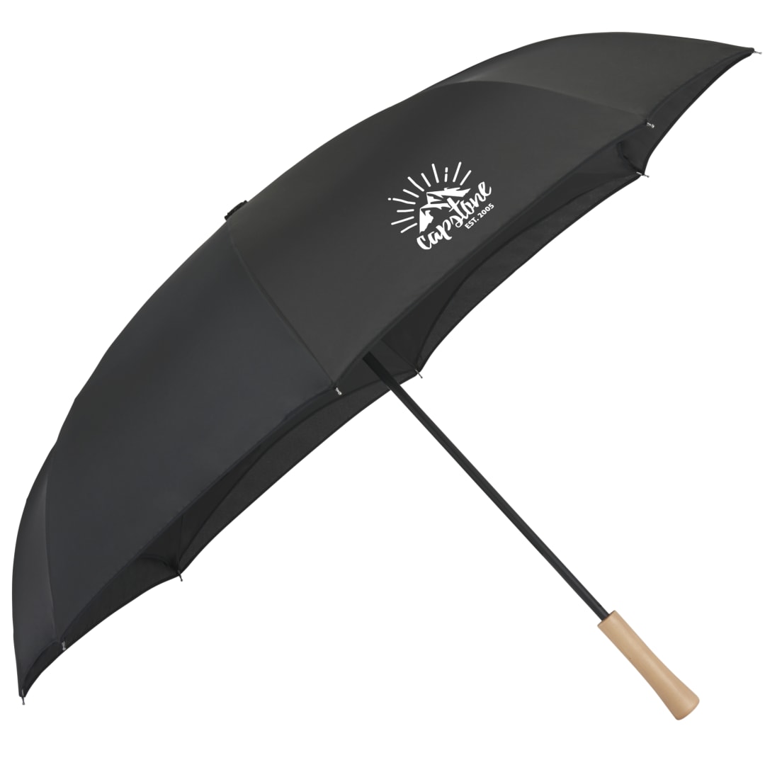 48" Recycled Manual Inversion Umbrella - 5050-03 Black
