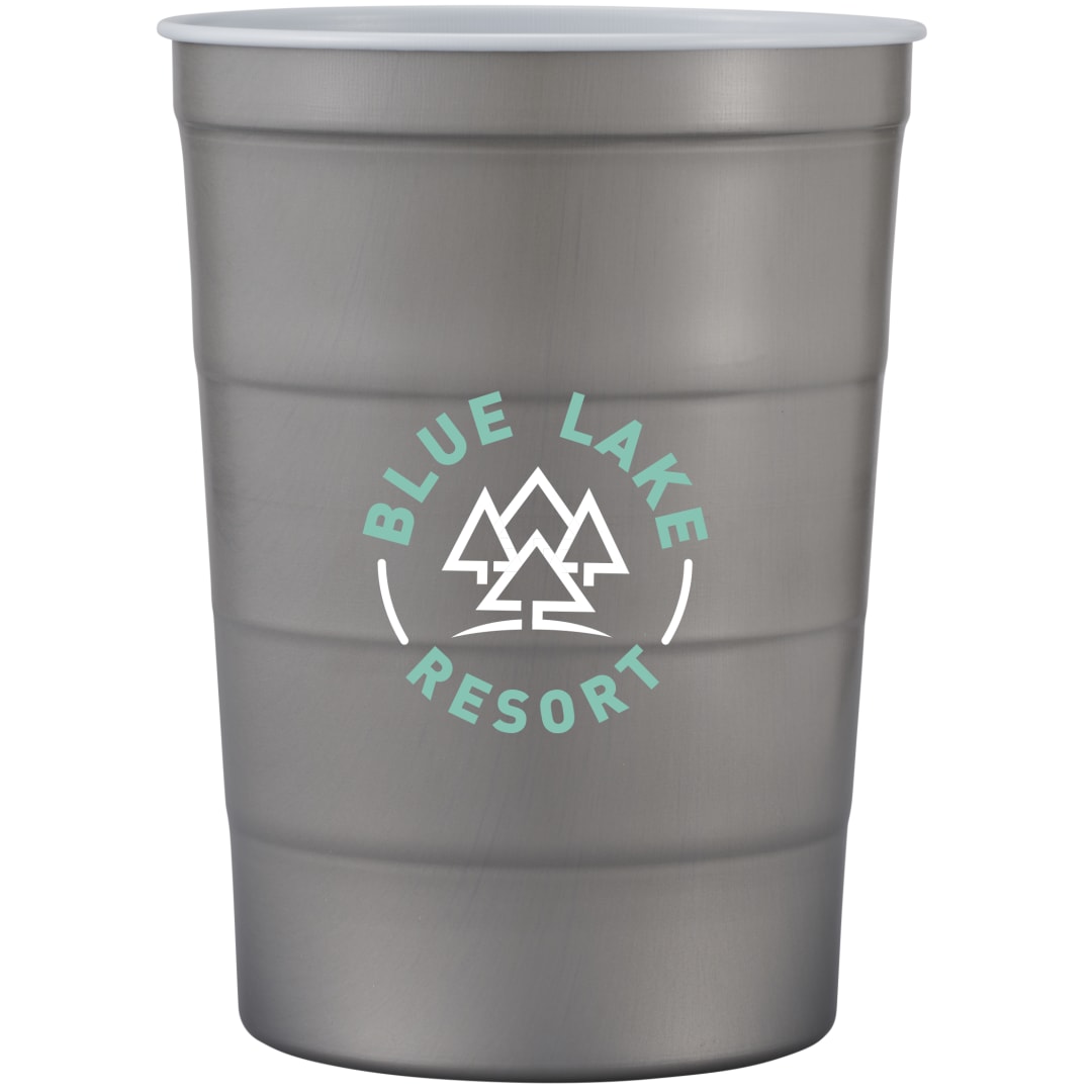 Steel Chill-Cups Recyclable Steel Chill-Cups™ 16oz - SM-6328 Gray