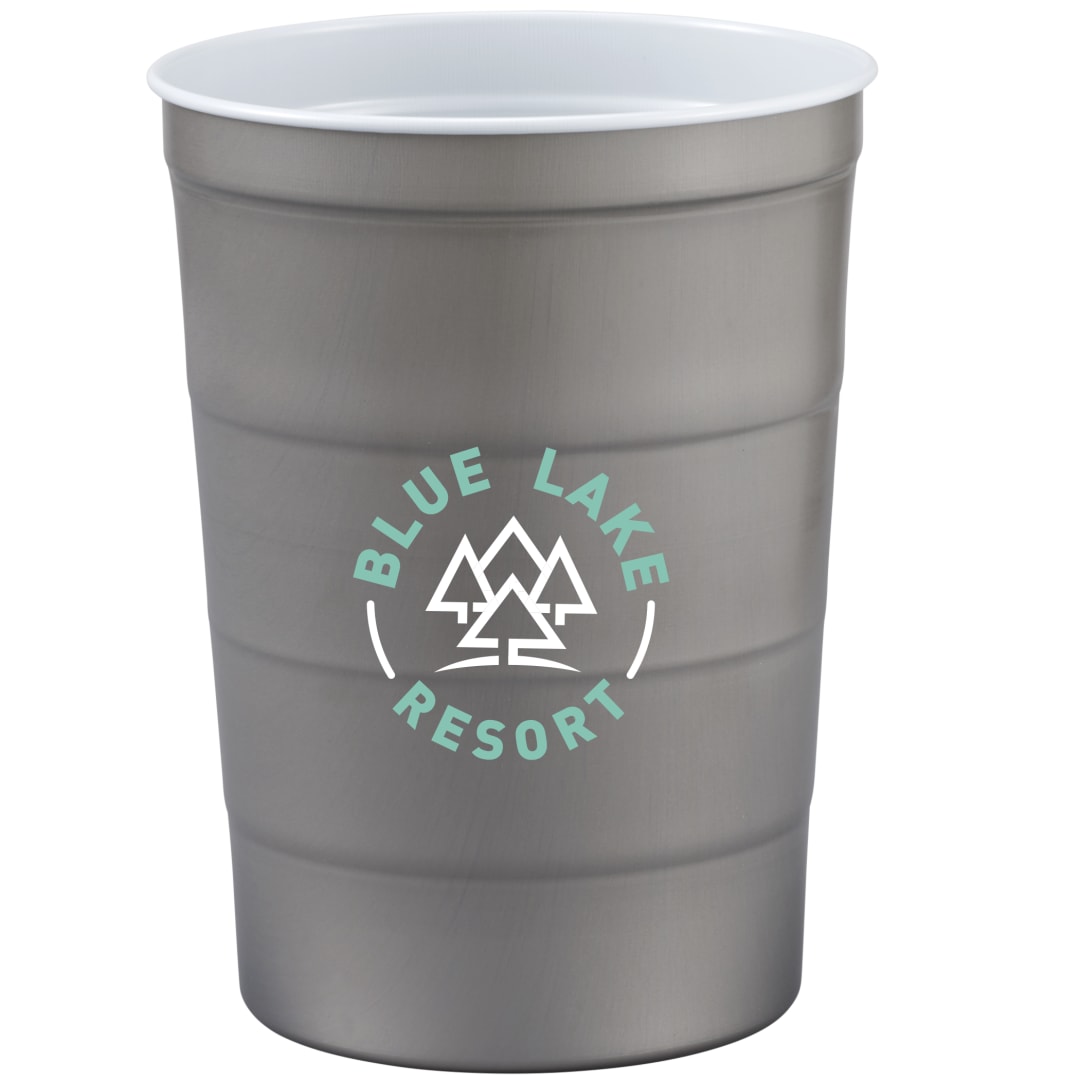Steel Chill-Cups Recyclable Steel Chill-Cups™ 16oz - SM-6328 Gray