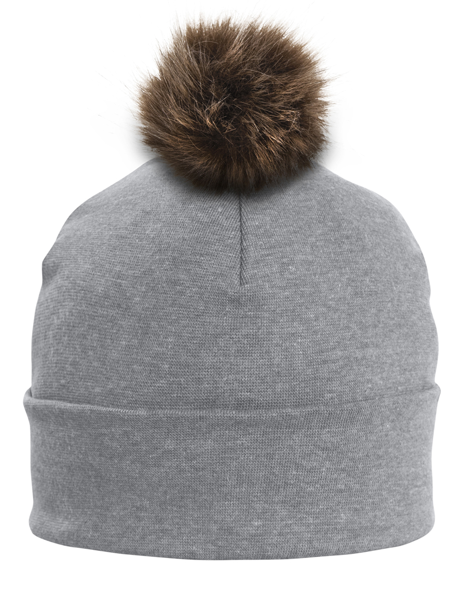 Attraction® 100018U - Unisex pom pom toque HEATHER GREY