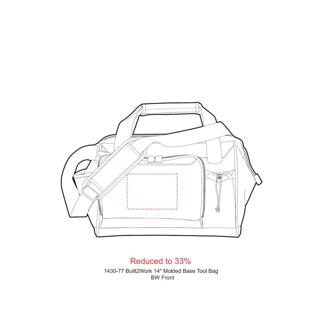 Built2Work Built2Work 14" Molded Base Tool Bag - 1430-77 Black