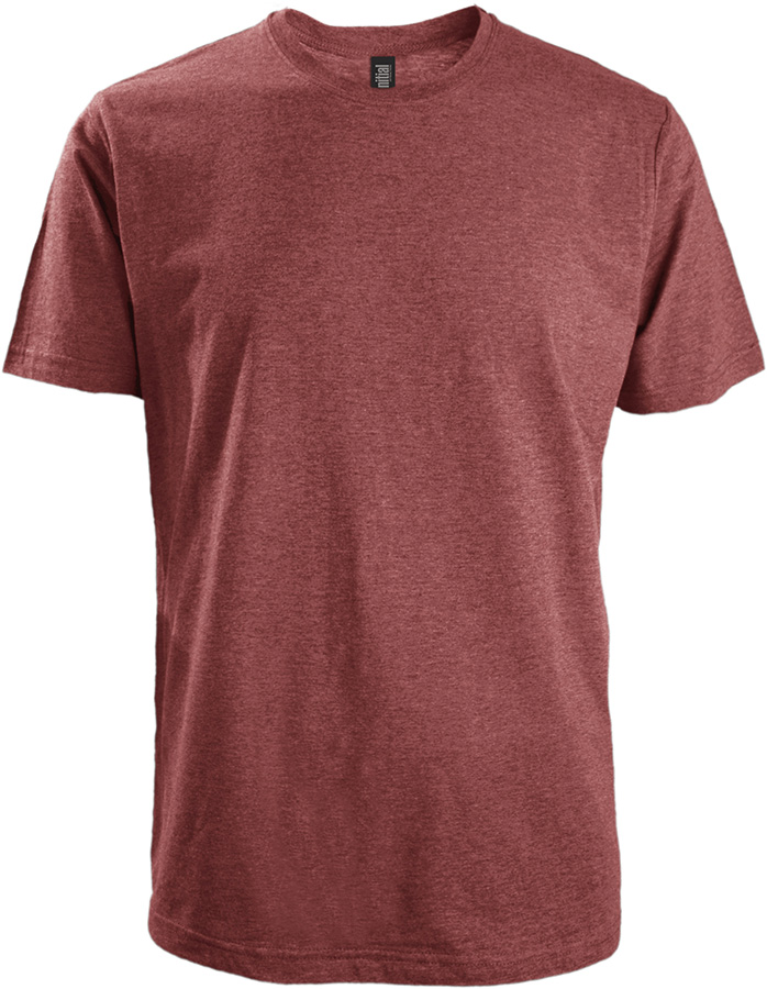 Attraction® 100219U – T-shirt col rond unisexe HEATHER CHILI