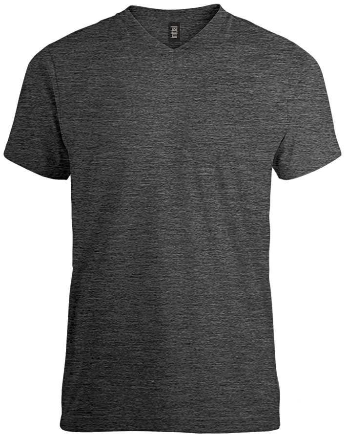 Attraction® 100221U – T-shirt col en V unisexe HEATHER BLACK