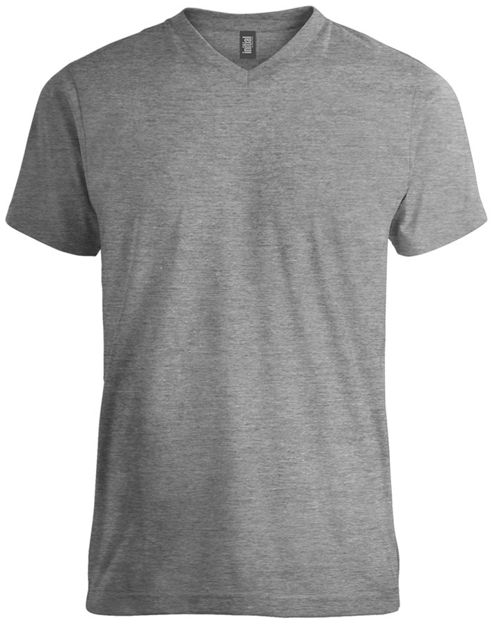 Attraction® 100221U – T-shirt col en V unisexe HEATHER GREY