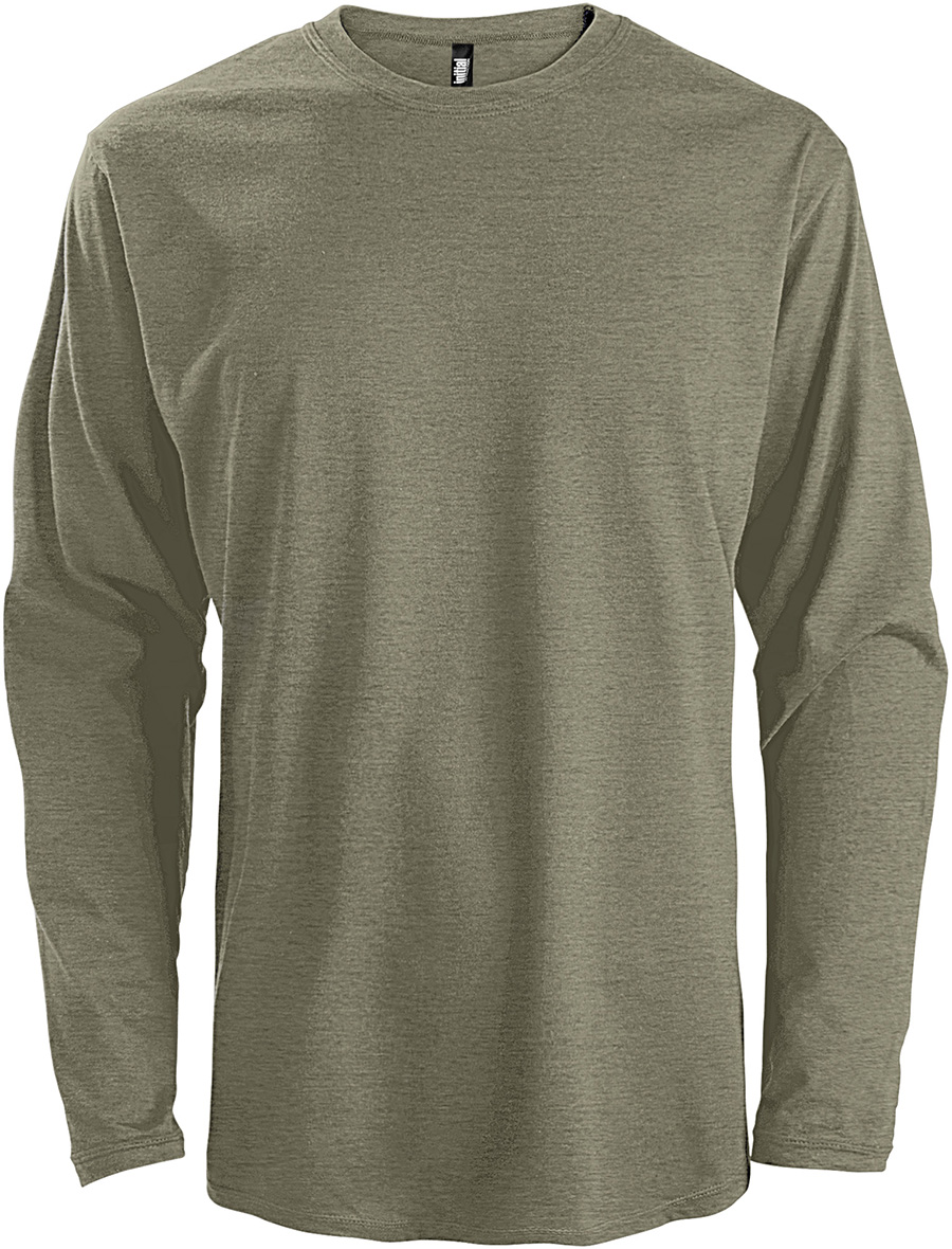 Attraction® 100229U – T-shirt manches longues unisexe HEATHER ARMY