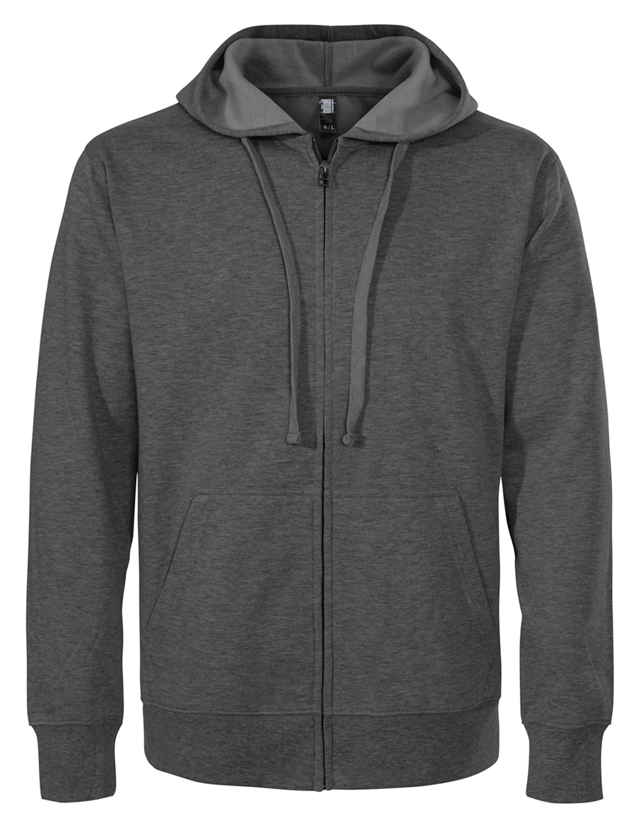 Attraction® 100415U – Chandail à capuchon et fermeture éclair – unisexe HEATHER BLACK