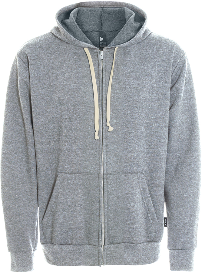 Attraction® 100517U - Unisex hooded full zip sweatshirt HEATHER GREY