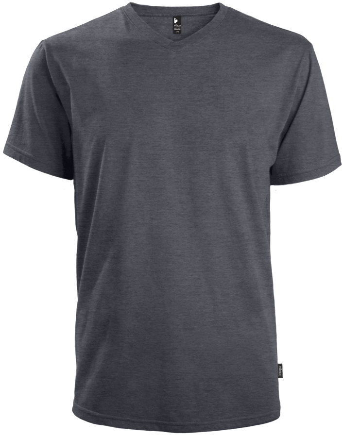 Attraction® 100546U - Unisex V-neck t-shirt HEATHER BLACK