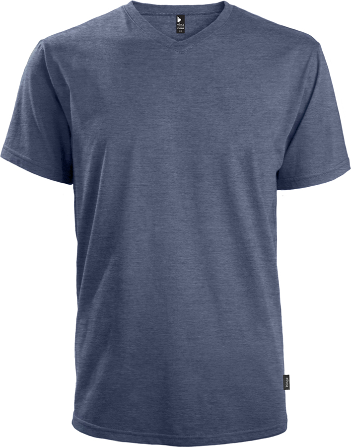 Attraction® 100546U - Unisex V-neck t-shirt HEATHER NAVY