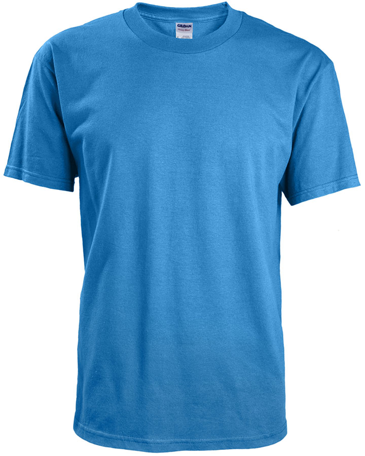 Attraction® 100A13U – T-shirt col rond promo unisexe HEATHER SAPPHIRE