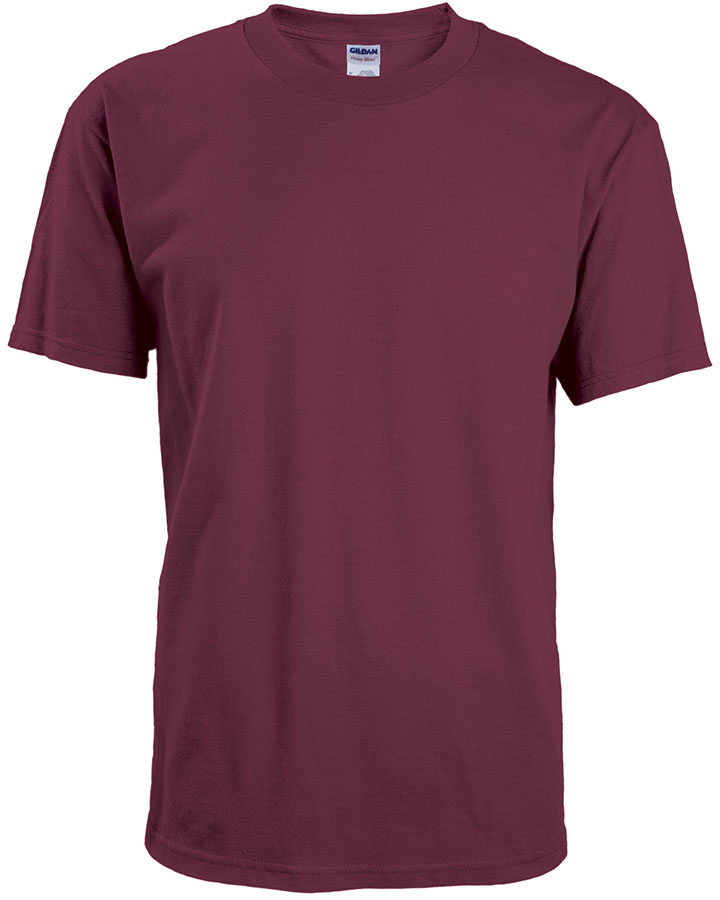 Attraction® 100A13U – T-shirt col rond promo unisexe MAROON