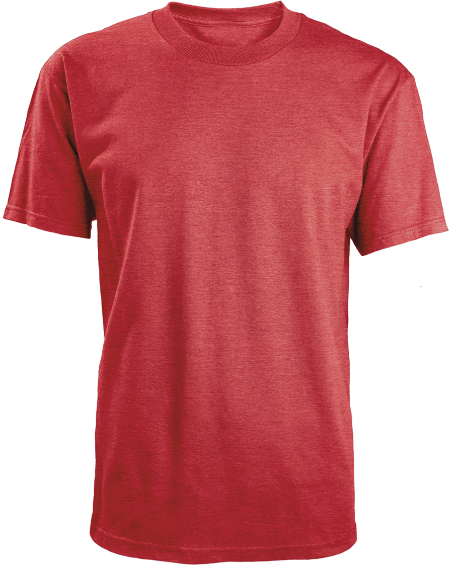 Attraction® 100A13U – T-shirt col rond promo unisexe HEATHER RED