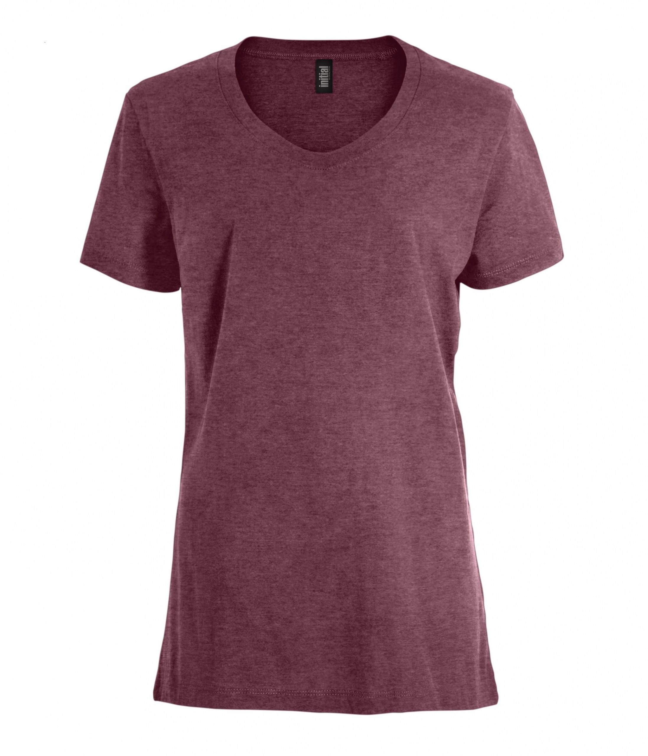 Attraction® 100L01W – T-shirt col rond femme HEATHER MAROON