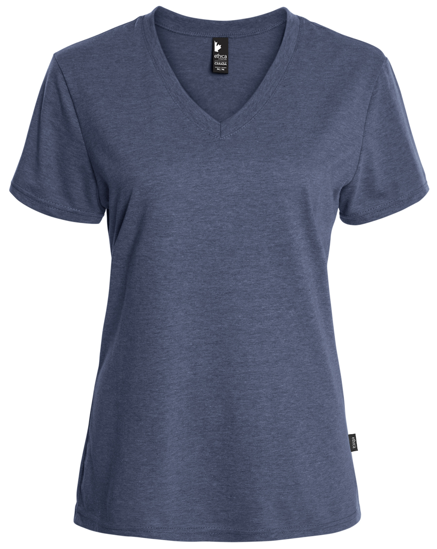 Attraction® 100L29W - V-neck t-shirt - women HEATHER NAVY