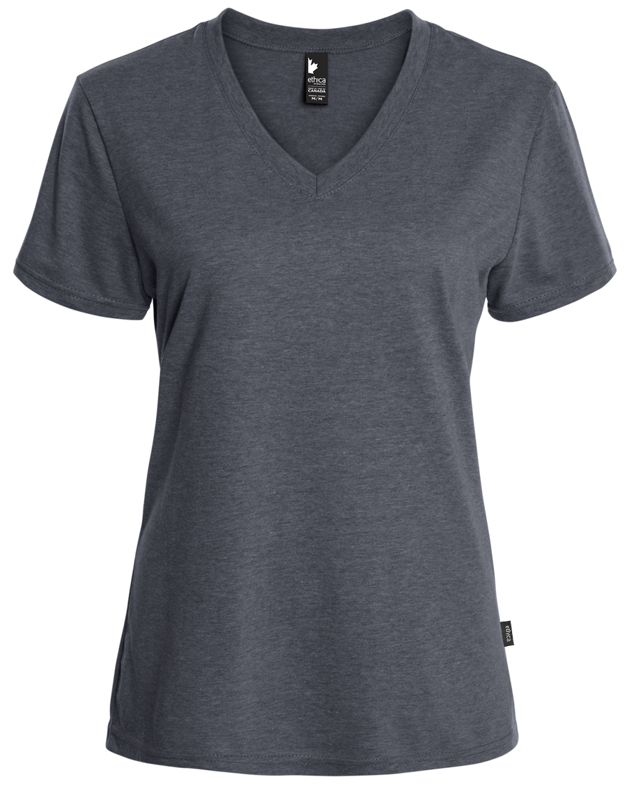 Attraction® 100L29W - V-neck t-shirt - women HEATHER BLACK